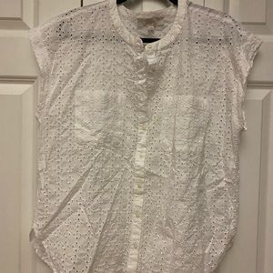 LOFT eyelet blouse NWT